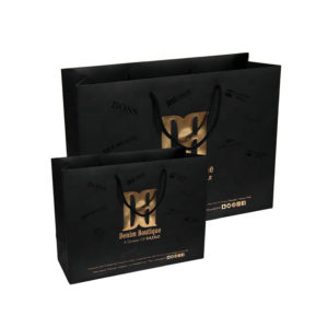 Boutique-luxury-black-hot-stamping-paper-gift-bags-Shopping-Packaging-Carrier-Paper-apparel-Bags-with-satin-handle-