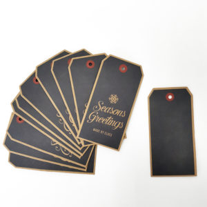 Luxury-custom-hot-stamping-gold-paper-hang-tags-apparel-thick-rectangle-black-hang-tags-gifts-mfg-lakek-packaging