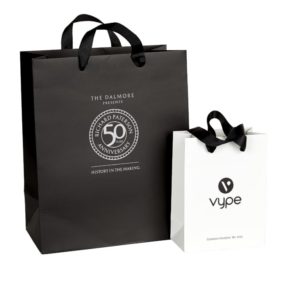 black_luxury_anniversary_Paper_merchandise_bags_nylon_rope_handle_shopping_carrier_bags_wedding_bantique_bags_grocery_economy_bags_lakek_packaging_mfg _USA