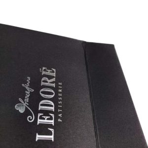 custom-black-paper-Euro-totes-bags-hot-foied-silver-packaging-rectangle-luxury-sock-packaging-black-tiny-pp-rope-bag-mfg -china