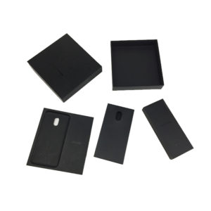 luxury-custom-black-paper-smart phone-box--packaging-uv-spot-paper-top-lid-box-line-mfg