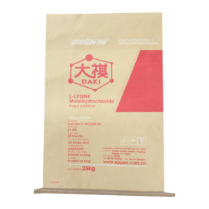 25kg-square-base-food-grade-kraft paper-bag-with-plastic-liner-paper-garden-trash-bags