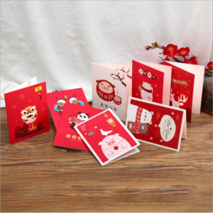 Chinese-new-year-joyous-festival-greeting-card-with-envelop-wholesale