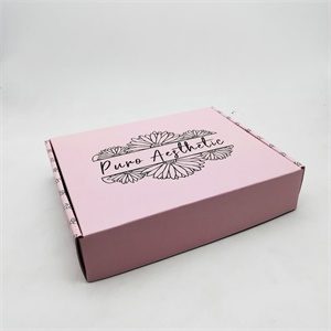 Folding-mailer-box-for-apparel-clothing-paperboard-garment-packaging-mailer-box-pink-customized-corrugated-box