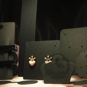 Jewelry-paper-black-hang-tags-post-and-stud-earring-card-custom-tags-UV-coating-printing-mfg