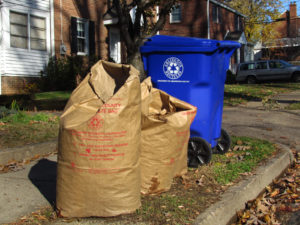 Recyclable Brown Kraft Paper Yard Waste Bags Paper Trash Bag