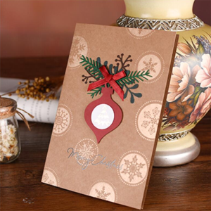 Merry-Christmas-greeting-brown-card- happy-birthday-Folded -kraft-paper-gift-cards-wholesale-mfg