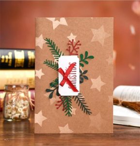 Merry-Christmas-greeting-card- 3d-print-happy-birthday-Folded -kraft-paper-gift-cards-with-envelop-wholesale-mfg