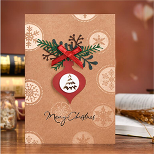 Merry-Christmas-greeting-card- happy-birthday-Folded -kraft-paper-gift-holiday-cards-foil-silver-wholesale-mfg