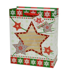 Special-exquisite-Christmas-tree-shape-chiffon-shopping-paper-gifts-bags-wholesale