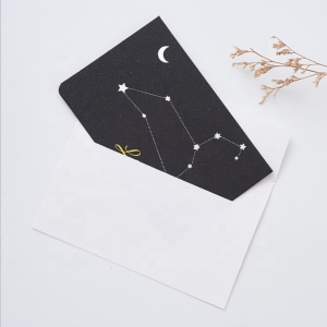 Twelve-constellations-greeting-cards-happy-birthday-card-hot-stamping-black-gift-card-wholesale