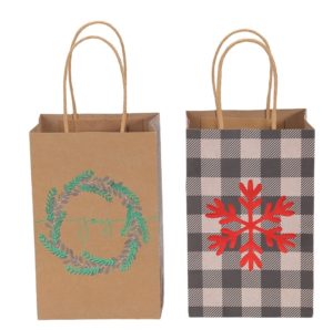 Wholesale-fancy-Christmas-kraft-paper-gifts-bag-with snowflake-hot-stamping-brown-bag-string-mfg