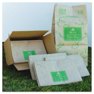 Custom print paper garbage bag yard garden waste bag 2 ply kraft paper  trash bags for recycling